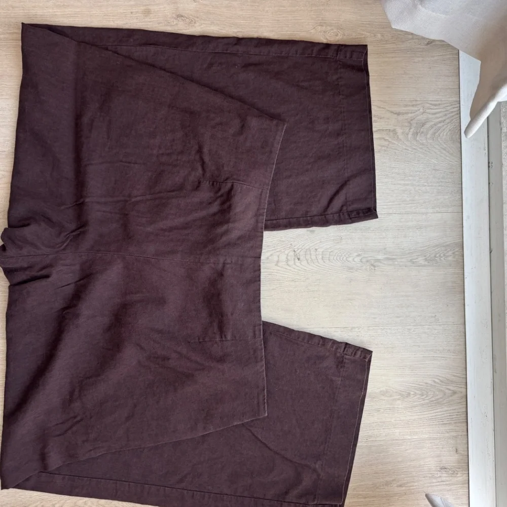 Gap Linen-Blend Relaxed Straight Ankle Pants - Terra Brown - 16 - Picture 6 of 6
